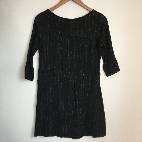 Anthropologie metallic striped shift dress tunic - Picture 4 of 4